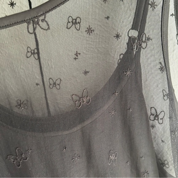 Torrid Disney Minnie Mouse Maxi Sheer Mesh Layering Dress Sz 4 Black - Picture 5 of 7